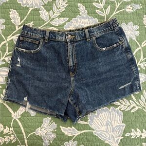 Aerie Dark Blue Jean Shorts